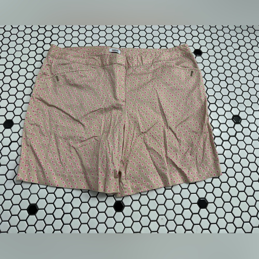 Izod perform x Women's Beige Patterned Bermudas size 14